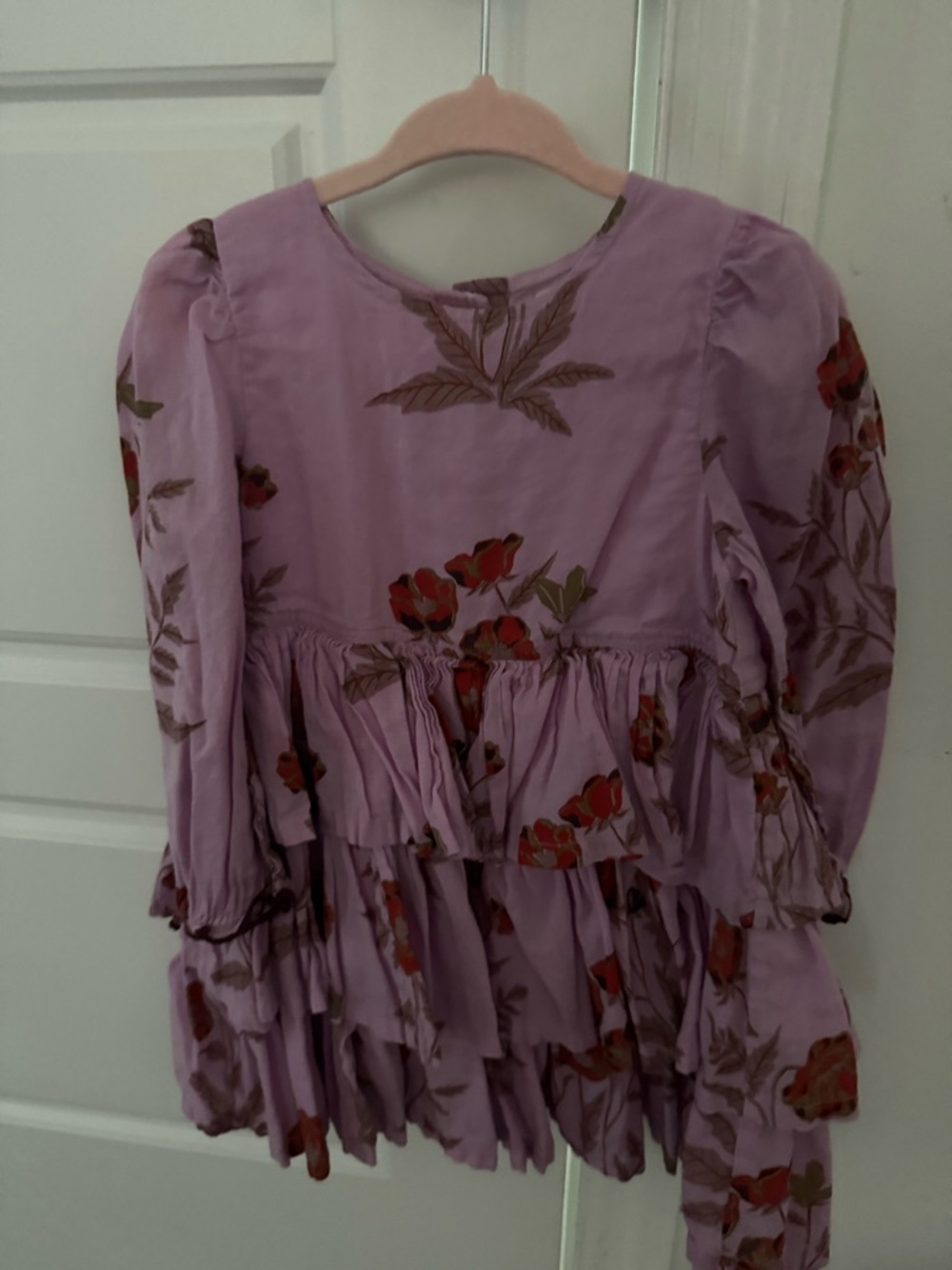 Pink chicken Ruffle Dress